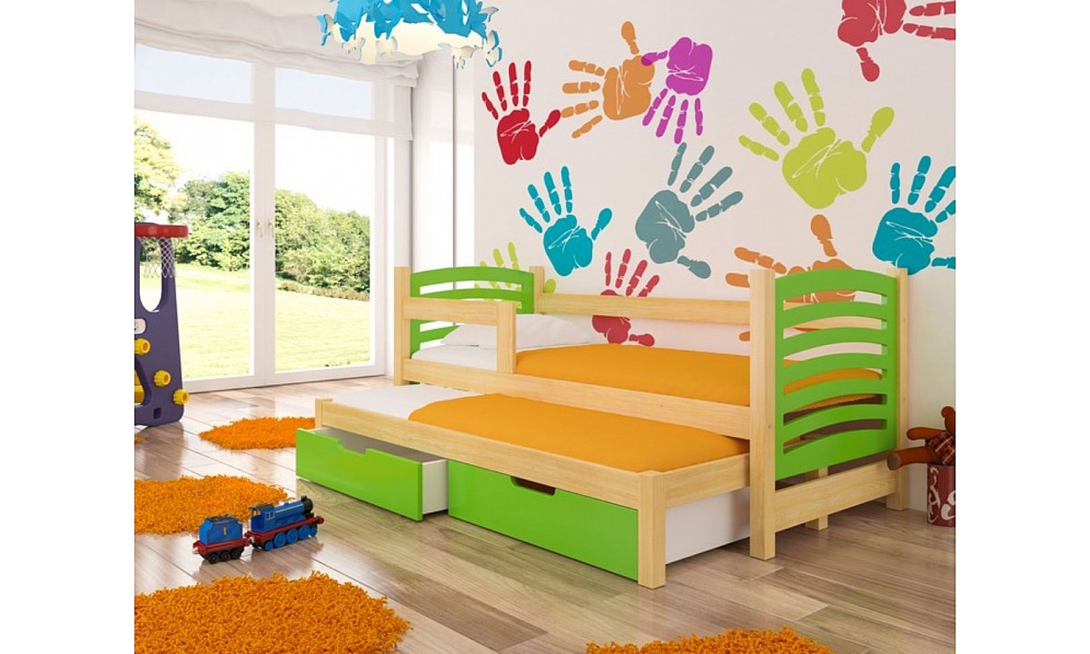 Modern Children Trundle Bed with Storage 180 x 75 cm  AVILA