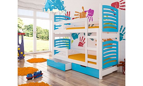 Modern Children Bunk Bed with Storage OSUNA