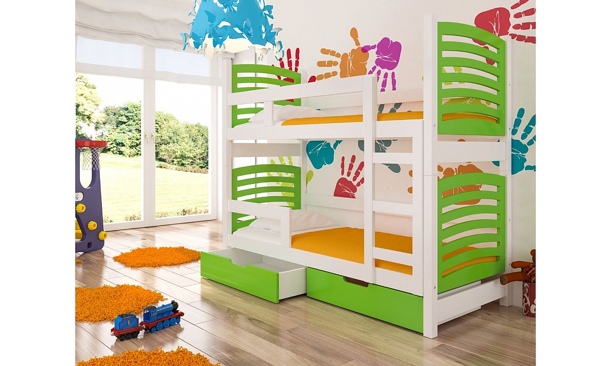 Modern Children Bunk Bed with Storage OSUNA
