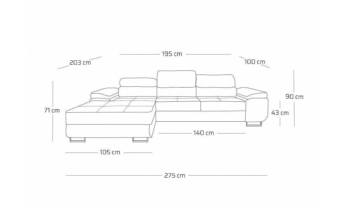 ARMANDO®️ - Corner Sofa Bed with Storage 
