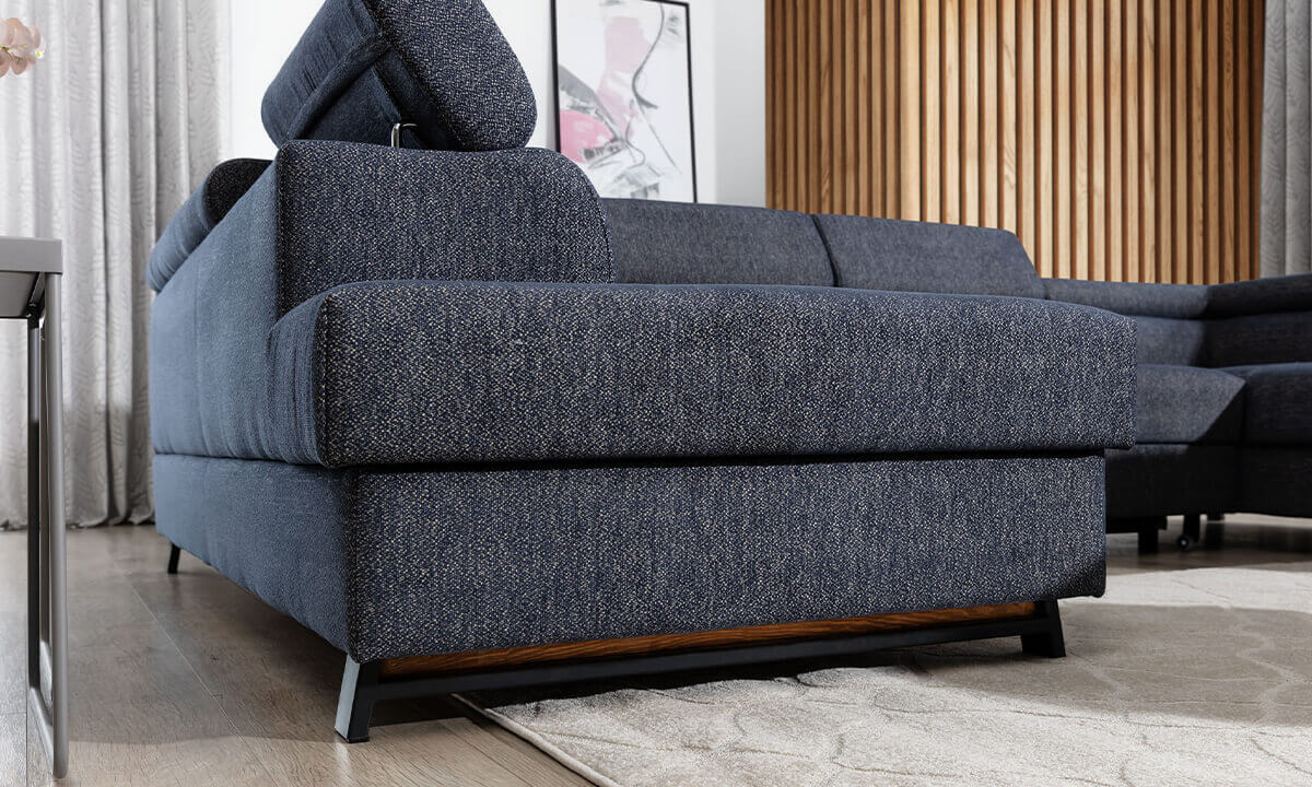 U-Shaped Upholstered Corner Sofa Bed with Storage Escada