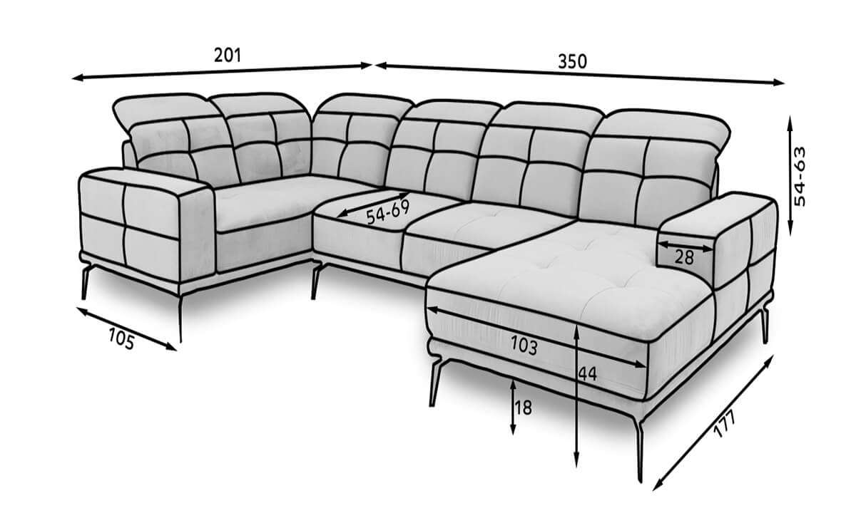 Neviro U-shape Corner Sofa