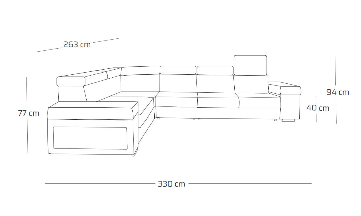 Forever L-Shaped Corner Sofa