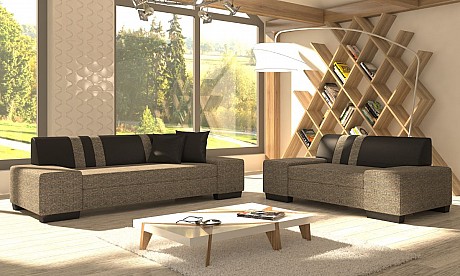 Modern Upholstered Living Room Set Porto