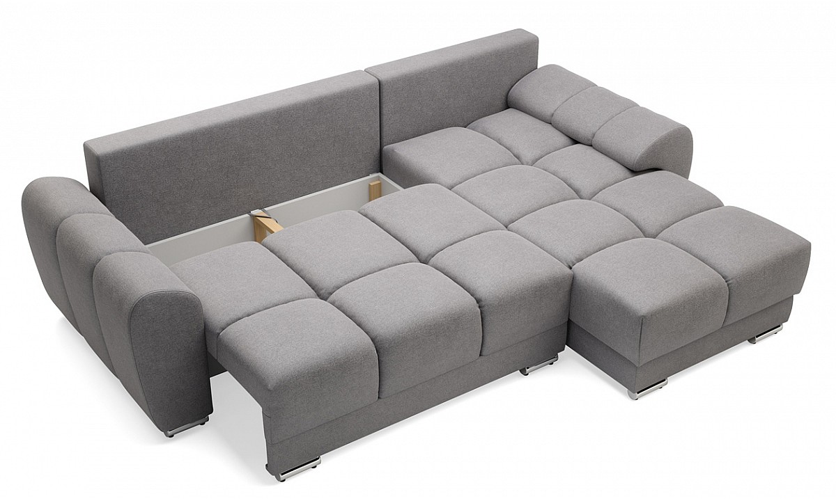 Azzuro L-shape Modern Corner Sofa Bed