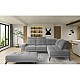 L-Shaped Upholstered Corner Sofa Theodore with Footstool