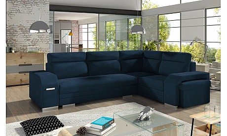 Alvares L-shape Modern Corner Sofa Bed