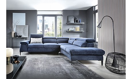 Blues L-shape Modern Corner Sofa Bed