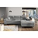 L-Shaped Corner Sofa Bed with Storage Toss Pillows ARMANDO