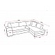 Minimalist Upholstered Corner Sofa Bed with Storage FABIO