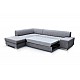 L-Shaped Upholstered Corner Sofa Bed with Storage PORTO