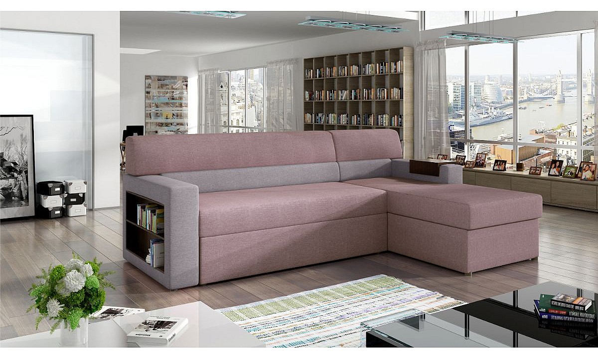 L-Shaped Corner Sofa Bed with Storage RICO